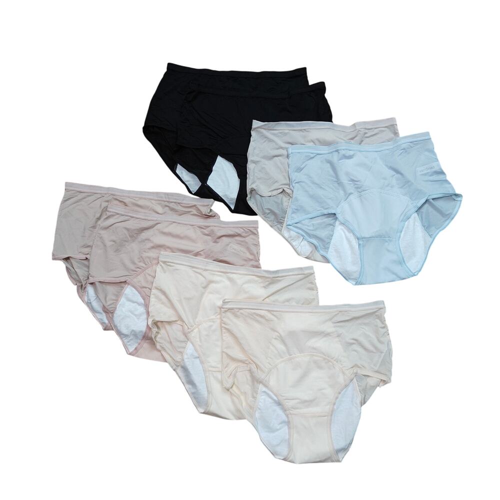 Everdries Leakproof High Waisted Bundle of 8 Assorted Colors Womens Xsmall